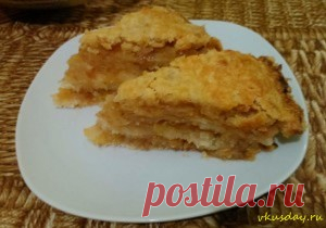 Насыпной пирог с яблоками | Вкусный день