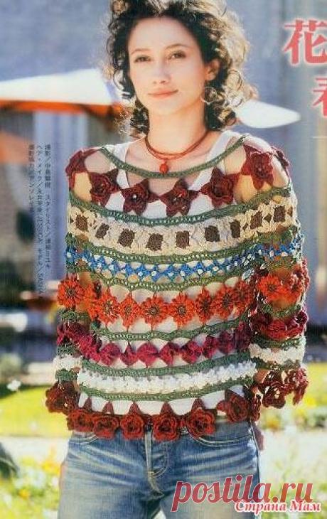 . Кофточка крючком &quot;Цветочная поляна&quot; - Все в ажуре... (вязание крючком) - Страна Мам