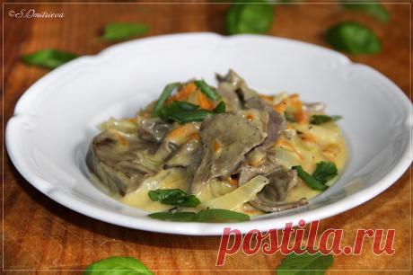 Свиное сердце в сметанном соусе