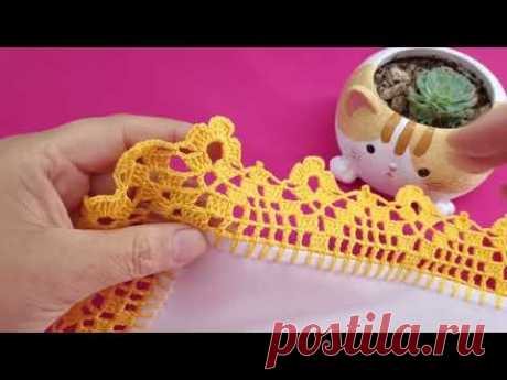 (Zurdo) Puntilla ideal para principiantes, es fácil de tejer y hermosa🌻 276
