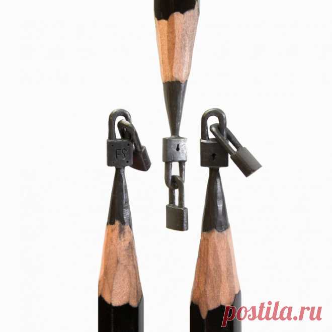 12 скульптур на кончике карандаша