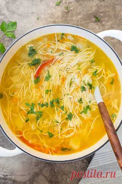 Рецепт супа с мясом и лапшой