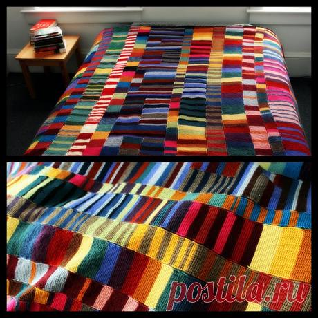 Where The Woolly Things Are — truebluemeandyou: DIY Colorful Knit Blanket. No...