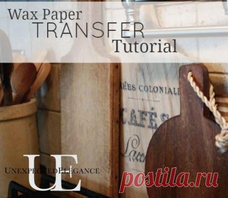 Transfer Images Using Wax Paper: Tutorial