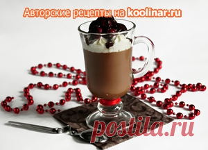 Шоколадно-коньячный мусс с сырным кремом и пряной вишней Зимний вечер. пошаговый рецепт с фотографиями