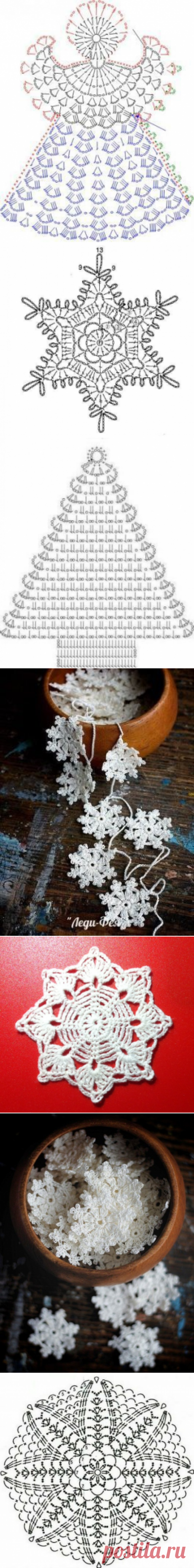 Поиск на Постиле: вязаные снежинки