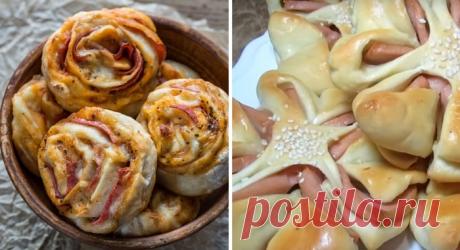 Перекус в виде булочек с колбасой — отменная альтернатива бутербродам! | Вкусные рецепты