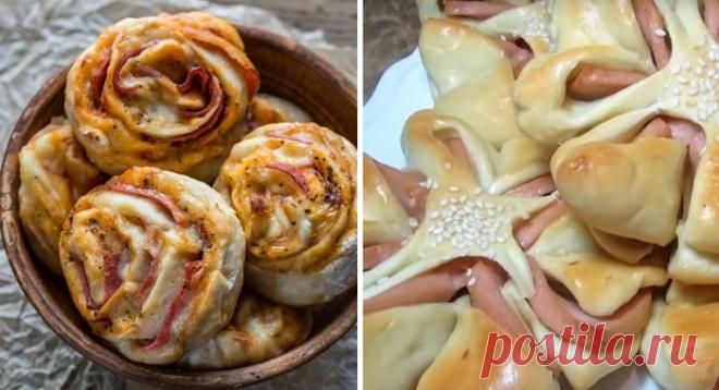 Перекус в виде булочек с колбасой — отменная альтернатива бутербродам! | Вкусные рецепты