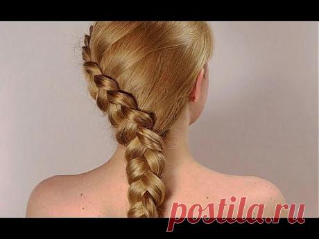 на каждый день: французская обратная коса. Peinado con trenza - YouTube