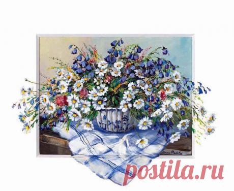 Букет из полевых цветов. Художница Anna Paleta..
