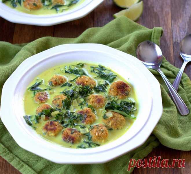 Постный суп с фрикадельками из нута Рецепты здоровой еды: Вкусный и легкий суп с фрикадельками, несомненно вызовет огромный восторг у любителей постной пищи