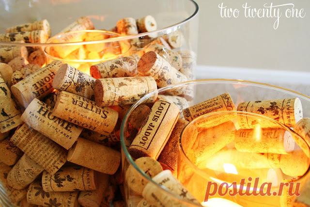 Wine Cork Candle Holder - Two Twenty One How to make a wine cork candle holder.