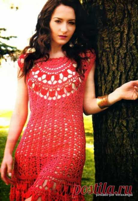 VERA E SUAS MANUALIDADES - Veraxangai: VESTIDO EM CROCHE COM GRÁFICO E RECEITA
