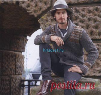 Мужской кардиган спицами - Хитсовет Мужской кардиган спицами. Вам потребуется: пряжа LANG YARNS „Yak