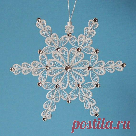 Снежинки в технике квиллинг — Сделай сам, идеи для творчества - DIY Ideas