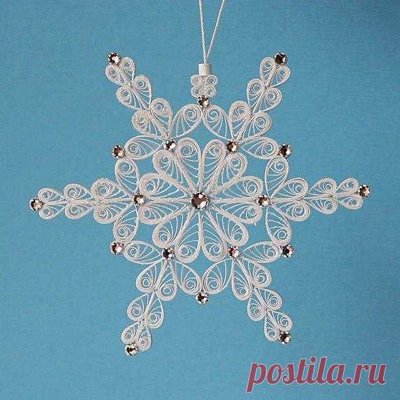 Снежинки в технике квиллинг — Сделай сам, идеи для творчества - DIY Ideas