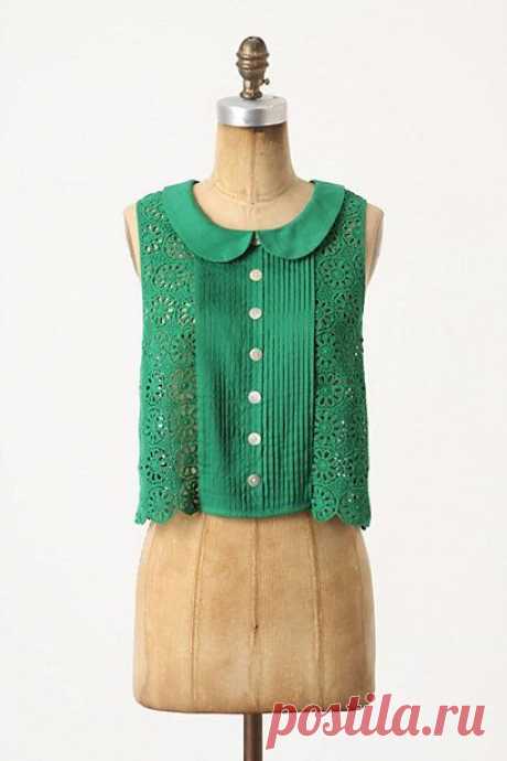 Cropped Lace Blouse