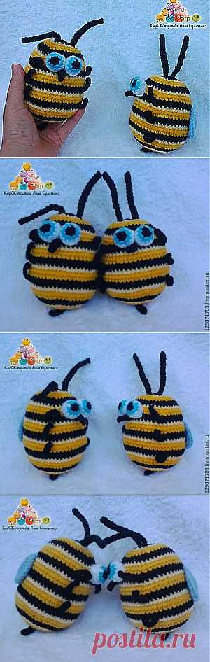 Позитивная пчёлка крючком :) - Ярмарка Мастеров - ручная работа, handmade