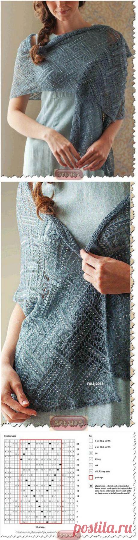 Шарф женский ажурный | Домоводство для всей семьи