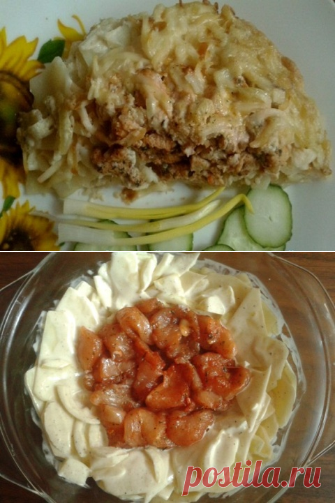 Очень вкусное куриное филе в картофельном кольце