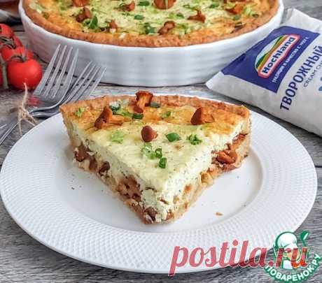 Киш с курицей и лисичками – кулинарный рецепт