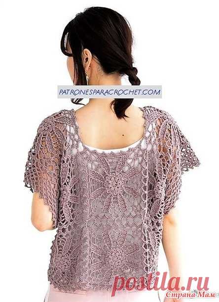Ажурная кофточка из объемных цветочных мотивов - Все в ажуре... (вязание крючком) - Страна Мам