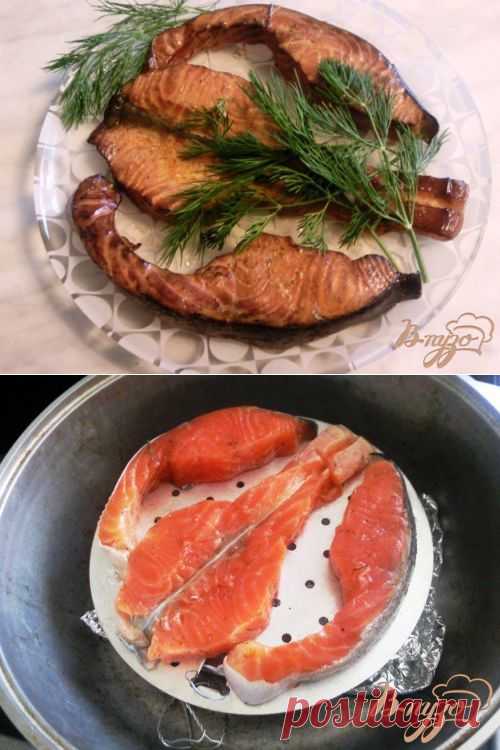 Форель, копченая в сковороде