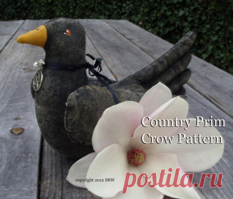 Country Primitive Crow, Raven, Dove, Bluebird Pattern for Spirit Dolls and Grunging Techniques – Silver RavenWolf
