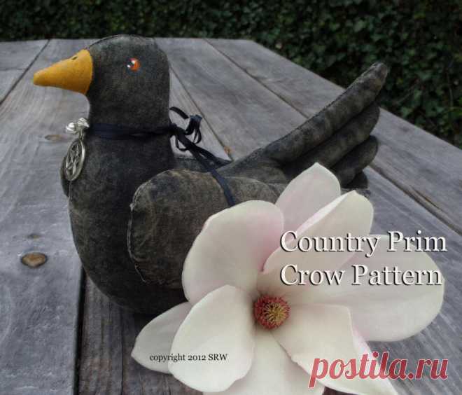 Country Primitive Crow, Raven, Dove, Bluebird Pattern for Spirit Dolls and Grunging Techniques – Silver RavenWolf