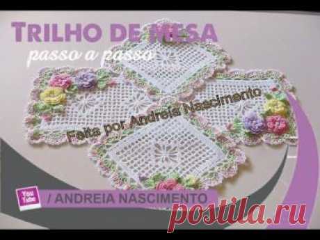 DIY trilho de mesa de crochê.