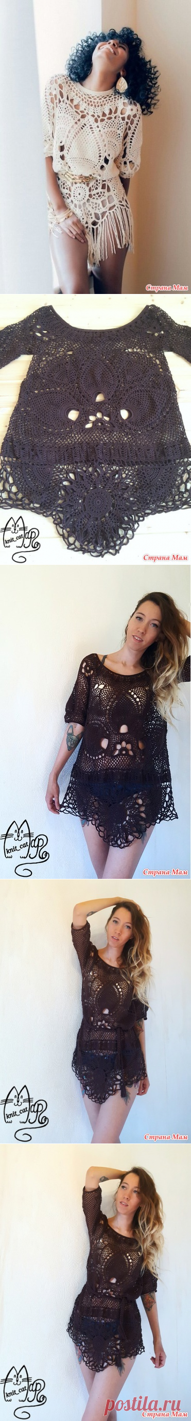 Туника в Бохо стиле крючком - Вязание - Страна Мам