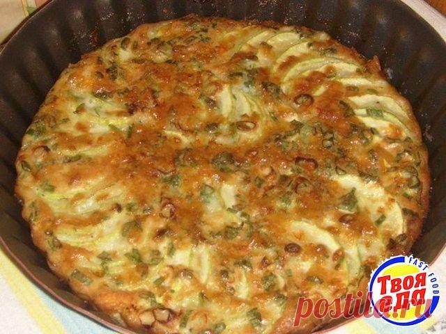 Запеканка из кабачков с зеленым луком