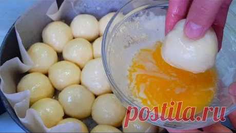 Окуните ТЕСТО масло и вы будете  в Восторге от результата!БЕСПОДОБНО ВКУСНЫЕ БУЛОЧКИ К ЧАЮ!!!