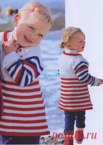 Вязание для девочки платья в морском стиле - Хитсовет Вязание для девочки платья в морском стиле. Подробное описание вязания спицами для девочки платья в морском стиле.