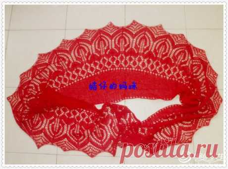 Листья тканые платки детальные картины и вязания графика - шарф - ручной сетки переплетения жизни