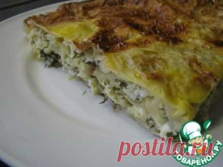 Быстрый пирог из лаваша с творогом и брынзой - кулинарный рецепт