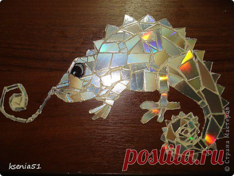 Мозаика из CD-дисков