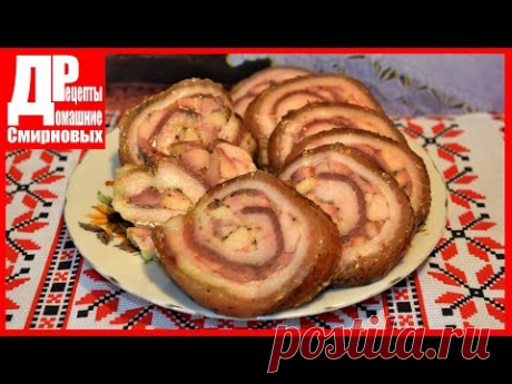 Мясной рулет из курицы! Оригинальный рецепт на праздничный стол!