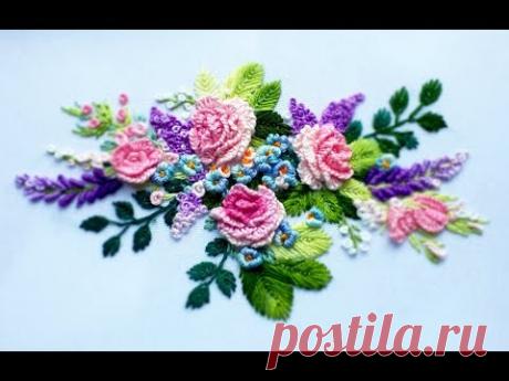 ВЫШИВКА: ЦВЕТОЧНЫЕ ШВЫ, ЦВЕТОЧНАЯ ВЫШИВКА