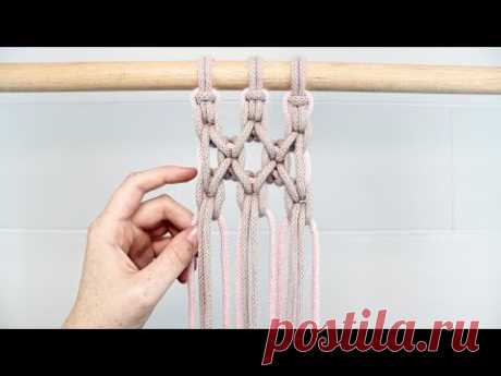 Alternating Chain Knot | Intermediate Macrame Pattern - YouTube