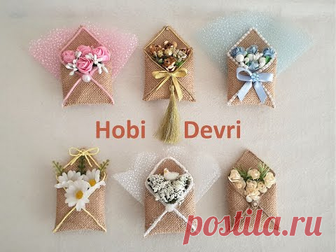 DIY,Letter Wedding Favors,Gift from Burlap,Envelope Magnet,Zarf Nikah Şekeri Yapımı,Mektup Hediyelik
