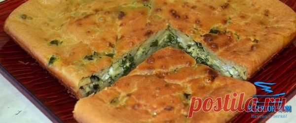 Вкуснейший пирог с начинкой из зеленого лука с яйцом - для любителей быстро приготовить и вкусно поесть!