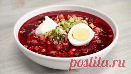 ХОЛОДНЫЙ БОРЩ или ХОЛОДНИК. Вкусный, освежающий, сытный и летний! Рецепт от Всегда Вкусно!