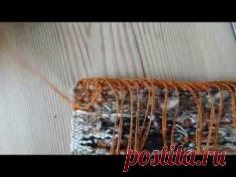 Loom weaving tutorial for beginners: How to finish a weaving with braided warp ends