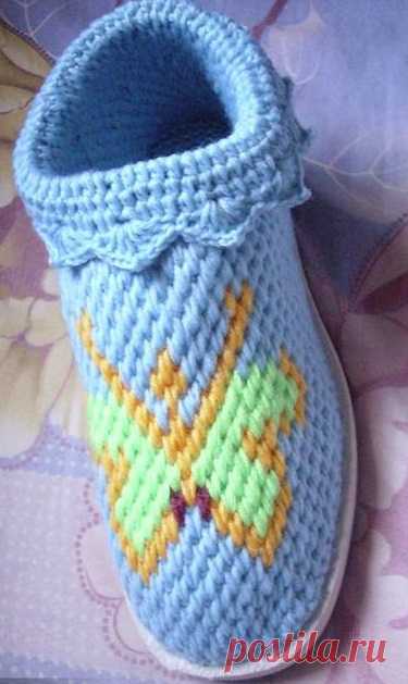 Slippers Easy. Learn To Crochet. Ballerina Crochet | Лаборатория домашнего хозяйства