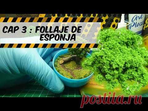Tuto taller 3.0 Follaje de esponja ( arboles y arbustos)