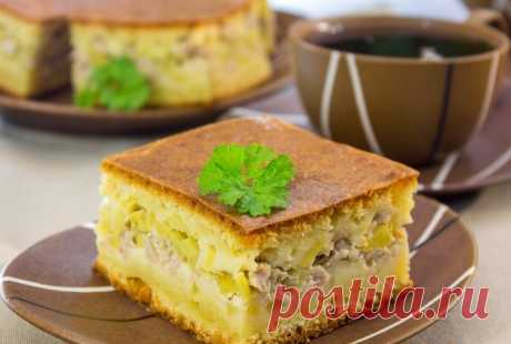 Аппетитный мясной пирог - очень вкусный и сытный! Готовится проще простого!