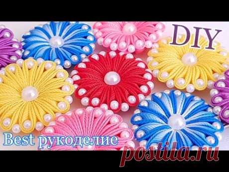 Маленькие &quot;Зефирки&quot; канзаши своими руками ( МК /DIY) можно использовать для заколочек, маленьких резиночек. МК Best РУКОДЕЛИЕ https://www.youtube.com/@best_bow/playlists