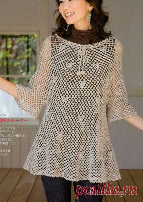 Сетчатая туника крючком
