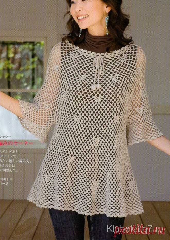 Сетчатая туника крючком